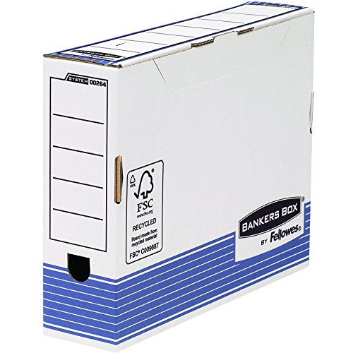 [0026401] Fellowes Bankers Box Caja de Archivo Definitivo 80mm A4 - Montaje Automatico Fastfold - Carton Reciclado Certificacion FSC