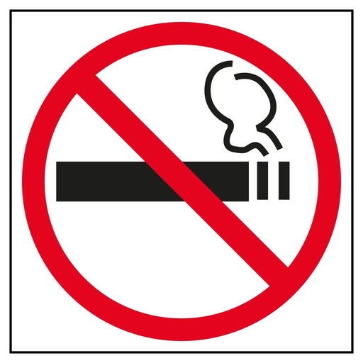 [00845] Apli Pegatina en PVC de Señalizacion Prohibido Fumar 114x114mm - Adhesivo Permanente