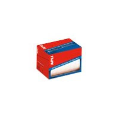 [01686] Apli Rollo de 1.500 Etiquetas 20x50mm - Adhesivo Permanente - Cantos Romos - Aptas para Escritura Manual - Color Blanco