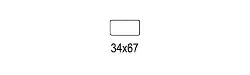 [01695] Apli Rollo de 600 Etiquetas Blancas Permanentes 34.0 x 67.0mm