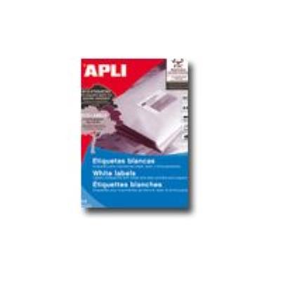 [01783] Apli Etiquetas Blancas Permanentes 70.0 x 37.0mm 500 Hojas