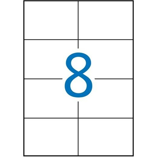 [01796] Apli Etiquetas Permanentes Blancas 105 x 74 mm - 500 Hojas