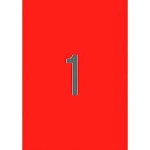 [02880] Apli Etiquetas Rojo Fluorescente Permanentes 210.0 x 297.0mm 20 Hojas
