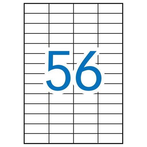 [03055] Apli Etiquetas Blancas Removibles 52.5 x 21.2mm 100 Hojas