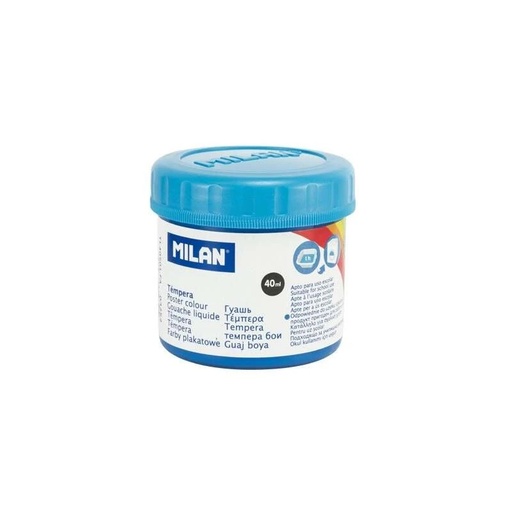 [0325206] Milan Bote de Tempera 40ml - Secado Rapido - Mezclable - Color Cyan