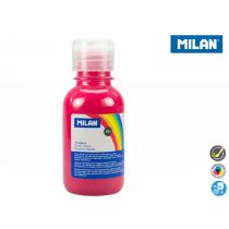 [03433] Milan Botella de Tempera 125ml - Tapon Dosificador - Secado Rapido - Mezclable - Color Magenta