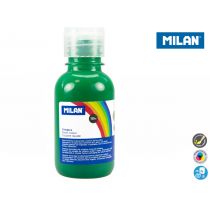 [03461] Milan Botella de Tempera 125ml - Tapon Dosificador - Secado Rapido - Mezclable - Color Verde Oscuro