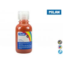 [03470] Milan Botella de Tempera 125ml - Tapon Dosificador - Secado Rapido - Mezclable - Color Marron