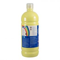 [03819] Milan Botella de Tempera - 1000ml - Tapon Dosificador - Secado Rapido - Mezclable - Color Amarillo Limon