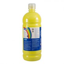 [03820] Milan Botella de Tempera 1000ml - Tapon Dosificador - Secado Rapido - Mezclable - Color Amarillo
