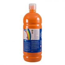 [03832] Milan Botella de Tempera 1000ml - Tapon Dosificador - Secado Rapido - Mezclable - Color Naranja