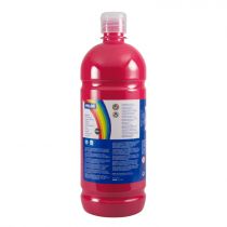 [03833] Milan Botella de Tempera 1000ml - Tapon Dosificador - Secado Rapido - Mezclable - Color Magenta