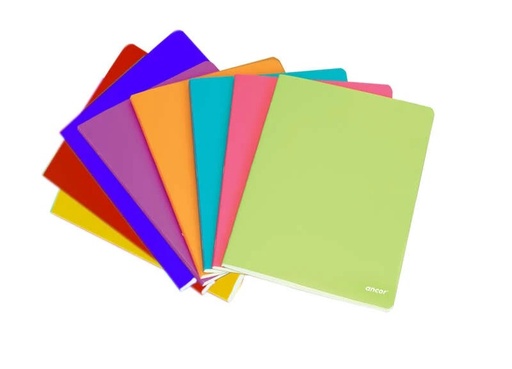 [055931] Ancor Classic Stripes Libreta Tamaño A4 Cuadriculado 5x5mm - 48 Hojas 90gr - Tapa Polipropileno - Colores Surtidos