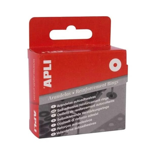 [07111] Apli Pack de 500 Arandelas de Refuerzo 13mm - Polipropileno - Color Blanco