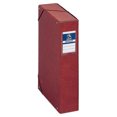 [09573] Dohe Caja para Proyectos Lomo 7cm - Carton Forrado con Papel Impreso y Plastificado - Cierre con Gomas - Color Cuero