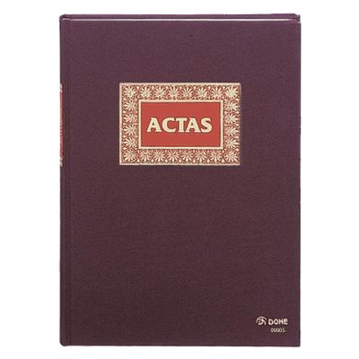 [09905] Dohe Libro de Actas Folio Natural - Encuadernacion en Tela - 100 Hojas Papel Offset Registro de 100gr