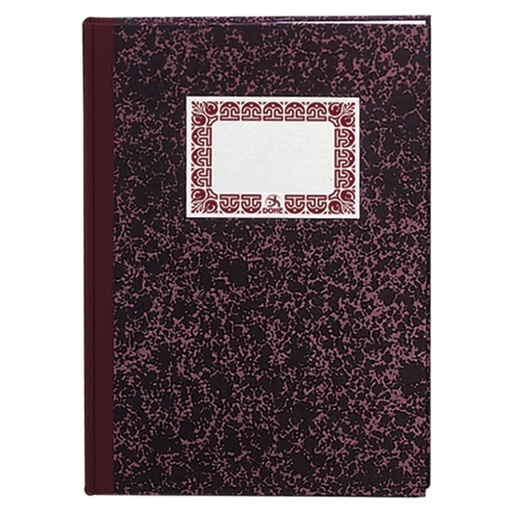 [09951] Dohe Cuaderno Cartone Modelo Caja de 100 Hojas - Folio Natural - Tapa en Tres Piezas con Lomera de Tela - Interior en Papel Offset de 70g/m2 - Cosidos a Hilo Vegetal - Lomo Burdeos