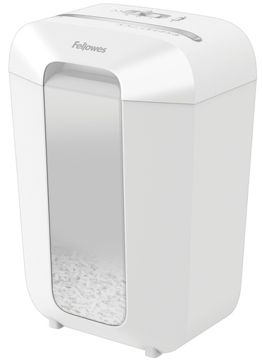 [100017468] Fellowes LX70 Destructora de Papel Manual Corte en Particulas P-4 - Destruye hasta 11 Hojas - Bloqueo de Seguridad - Capacidad de la Papelera de 18L - Color Blanco