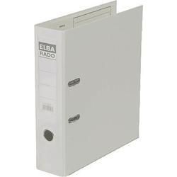 [100022632] Elba Plast Archivador Tamaño A4 - Ancho 80mm - Con Palanca y Rado - Resistente y Duradero - Fabricado en PVC - Color Blanco