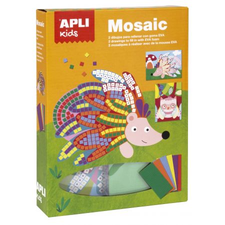 [14289] Apli Mosaico de Goma Eva Animales - Diferentes Diseños - Goma Eva Precortada - Para Desarrollar la Destreza y Precision