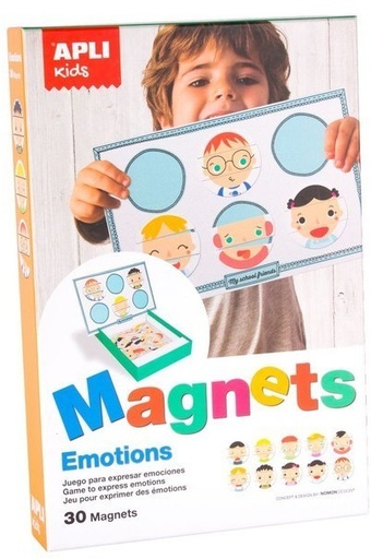 [14803] Apli Kids Juego Magnetico Emociones  - 30 Fichas Tematicas - Fomenta la Observacion y la Imaginacion - Recomendado para Niños a partir de 3 Años