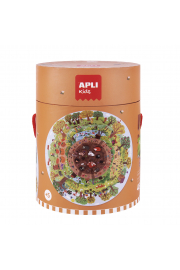 [18134] Apli Puzzle Circular de la Biosfera de 48 Piezas - Tamaño Ø50cm - Poster para Facilitar Montaje - Recomendado para Niños a partir de 5 Años