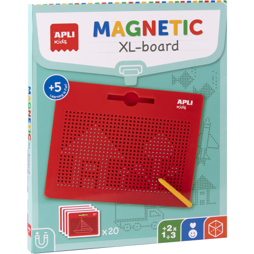 [18792] Apli Pizarra Magnetica XL - Superficie de Escritura Amplia - Iman Integrado para Sujetar Notas y Documentos - Marco de Aluminio Resistente