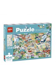 [18820] Apli Puzzle Observacion Ciudad de 104 Piezas de 5x5cm - Incluye Poster y 3 Fichas - Facil Manejo - Desarrolla Habilidades y Autoestima - Recomendado para Niños a partir de 5 Años