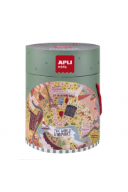 [19135] Apli Puzzle Circular Monumentos de 48 Piezas - Tamaño Ø50cm - Poster para Facilitar Montaje - Recomendado para Niños a partir de 5 Años